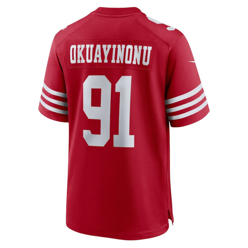 Sam Okuayinonu San Francisco 49ers Team Game Jersey Scarlet | Nike for Sale