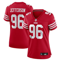 Jordan Jefferson San Francisco 49ers Women's Team Game Jersey Scarlet | Nike for Sale
