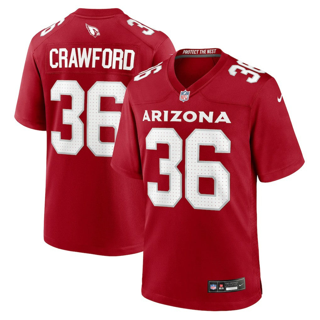 Kitan Crawford Arizona Cardinals Team Game Jersey Cardinal | Nike for Sale