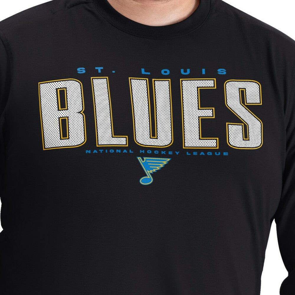 St. Louis Blues G-III Sports by Carl Banks Adaptive Mesh Effect Long Sleeve T-Shirt - Black - NHL
