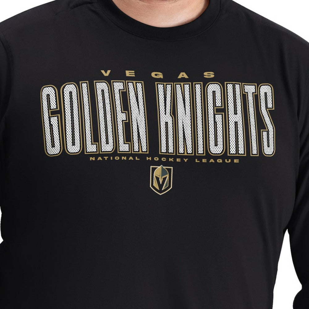 Vegas Golden Knights G-III Sports by Carl Banks Adaptive Mesh Effect Long Sleeve T-Shirt - Black - NHL