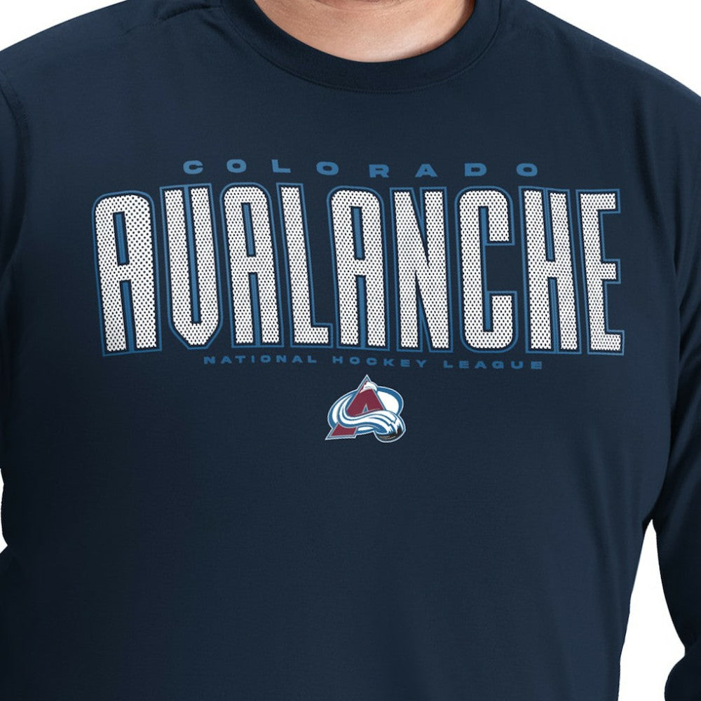 Colorado Avalanche G-III Sports by Carl Banks Adaptive Mesh Effect Long Sleeve T-Shirt - Navy - NHL