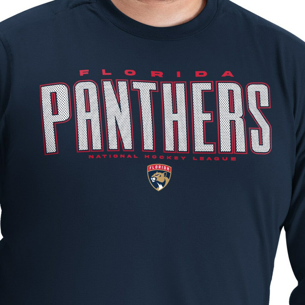 Florida Panthers G-III Sports by Carl Banks Adaptive Mesh Effect Long Sleeve T-Shirt - Navy - NHL