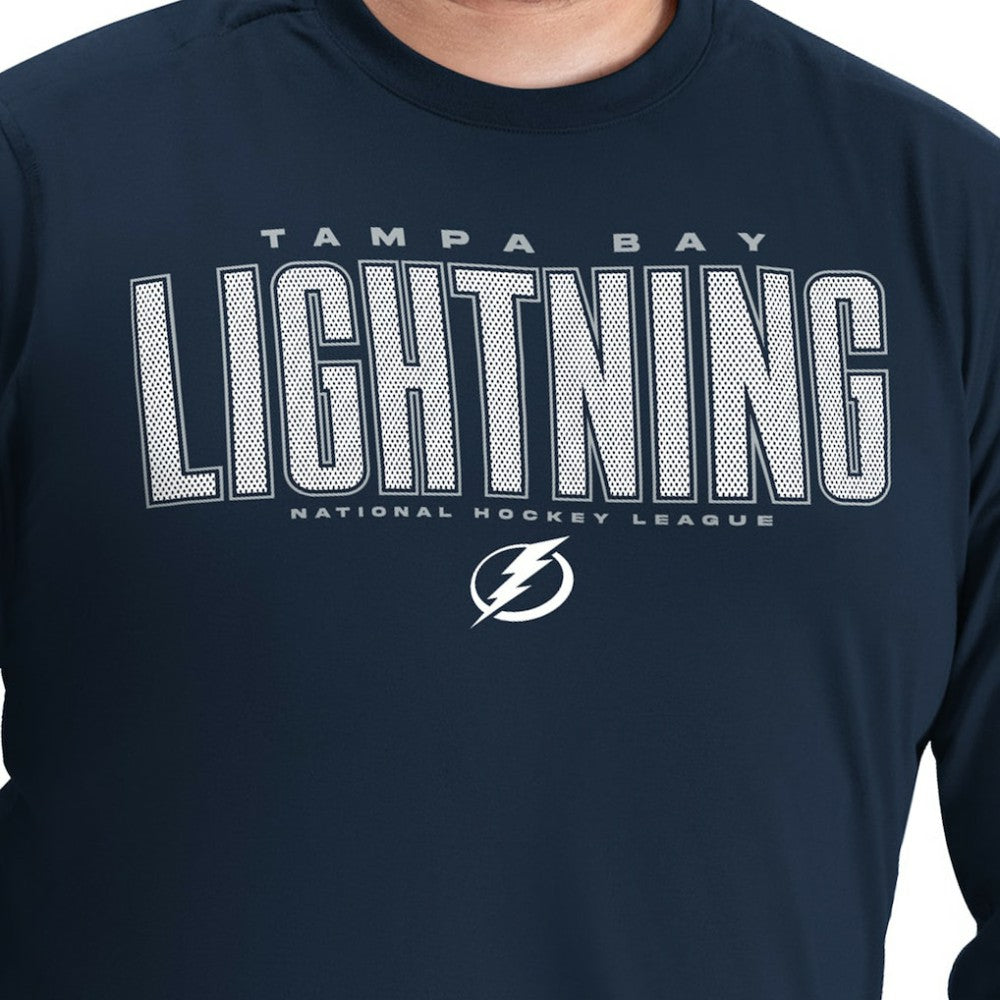 Tampa Bay Lightning G-III Sports by Carl Banks Adaptive Mesh Effect Long Sleeve T-Shirt - Blue - NHL