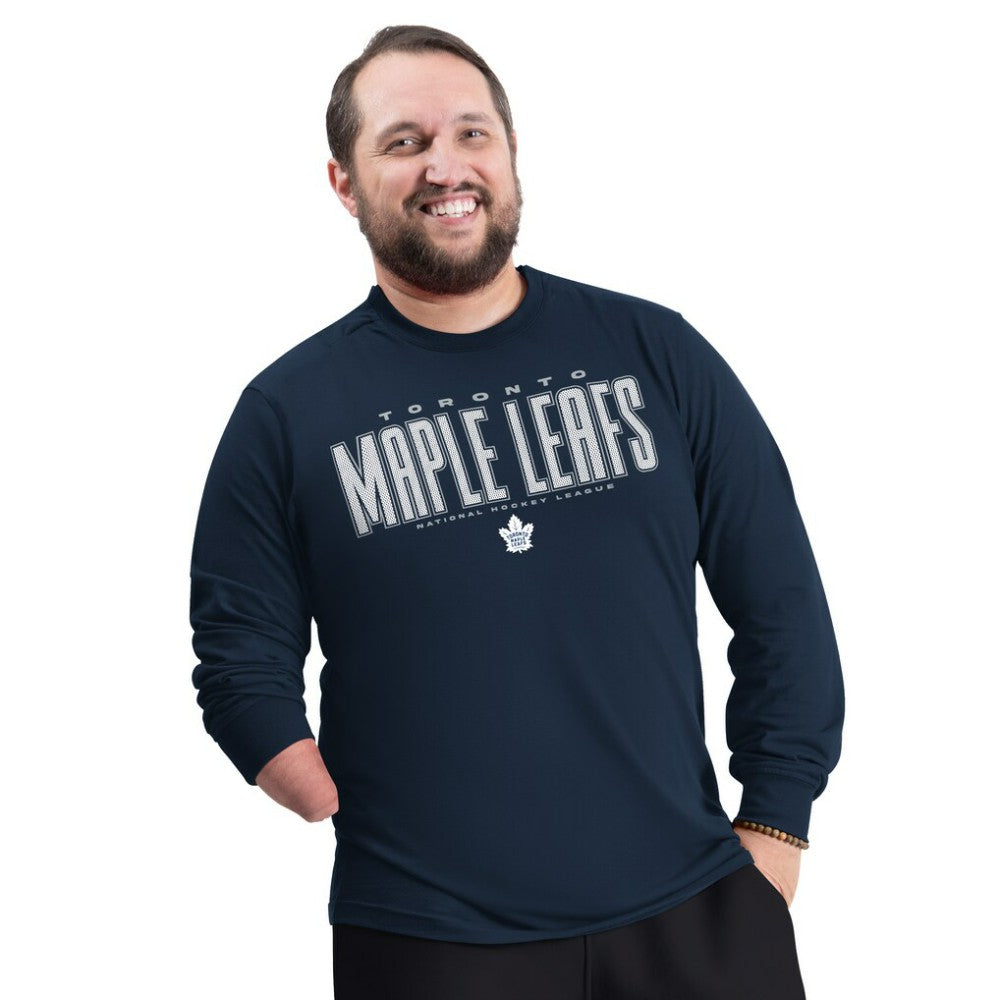 Toronto Maple Leafs G-III Sports by Carl Banks Adaptive Mesh Effect Long Sleeve T-Shirt - Blue - NHL