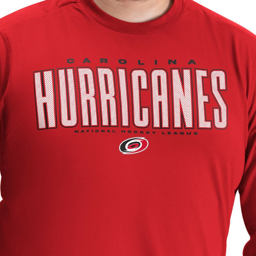 Carolina Hurricanes G-III Sports by Carl Banks Adaptive Mesh Effect Long Sleeve T-Shirt - Red - NHL