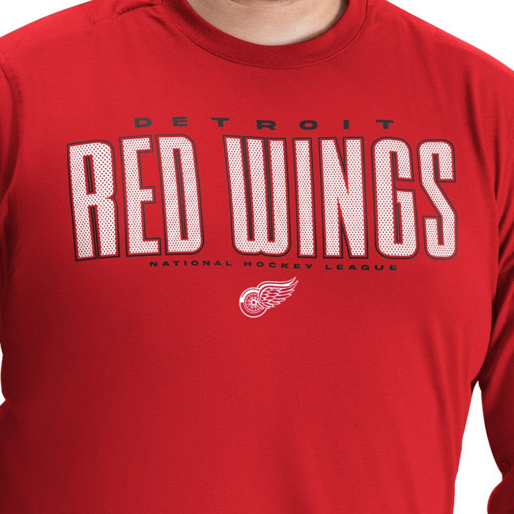 Detroit Red Wings G-III Sports by Carl Banks Adaptive Mesh Effect Long Sleeve T-Shirt - Red - NHL
