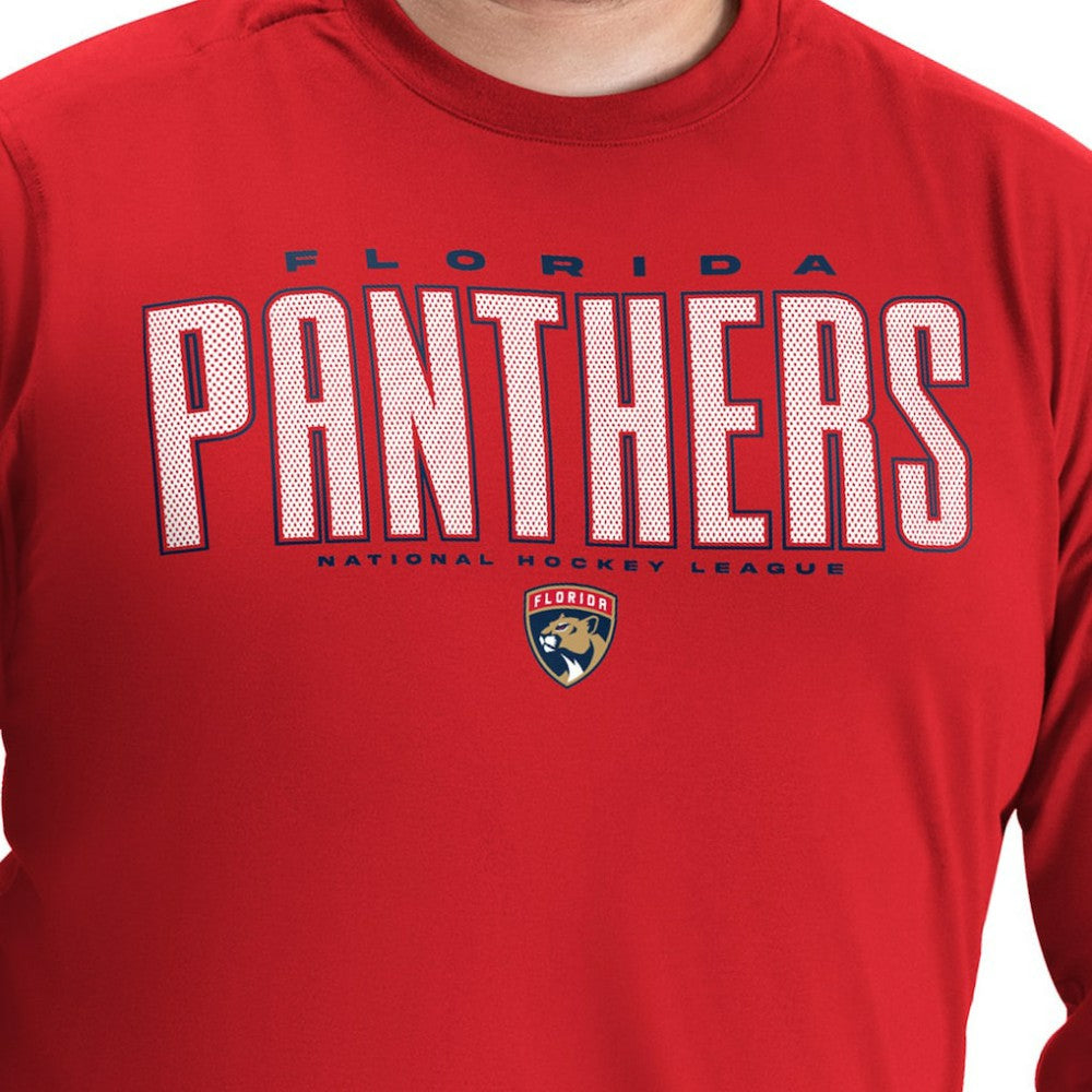 Florida Panthers G-III Sports by Carl Banks Adaptive Mesh Effect Long Sleeve T-Shirt - Red - NHL