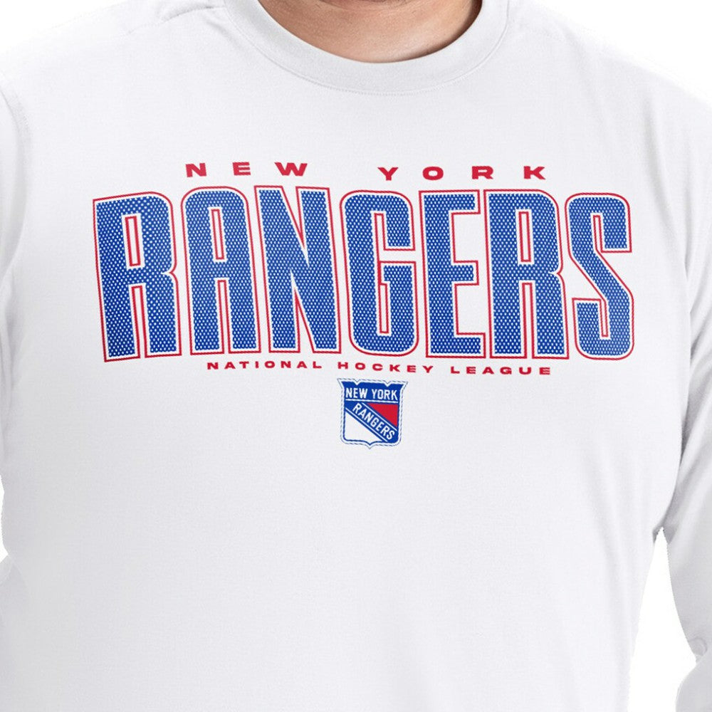 New York Rangers G-III Sports by Carl Banks Adaptive Mesh Effect Long Sleeve T-Shirt - White - NHL