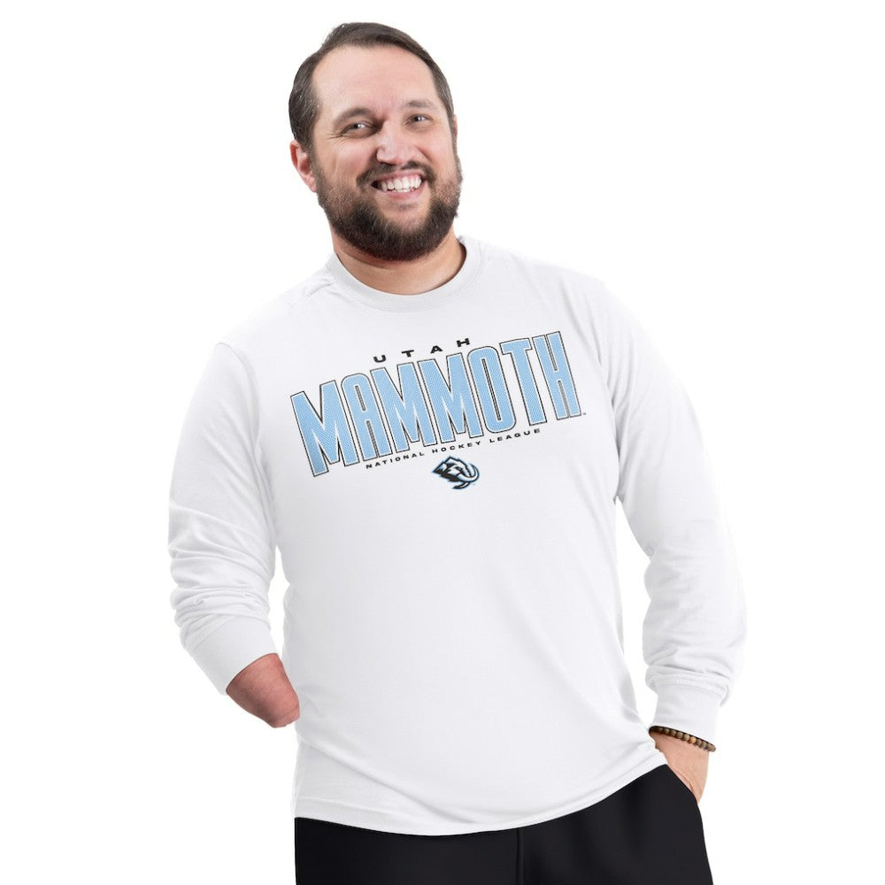 Utah Mammoth G-III Sports by Carl Banks Adaptive Mesh Effect Long Sleeve T-Shirt - White - NHL