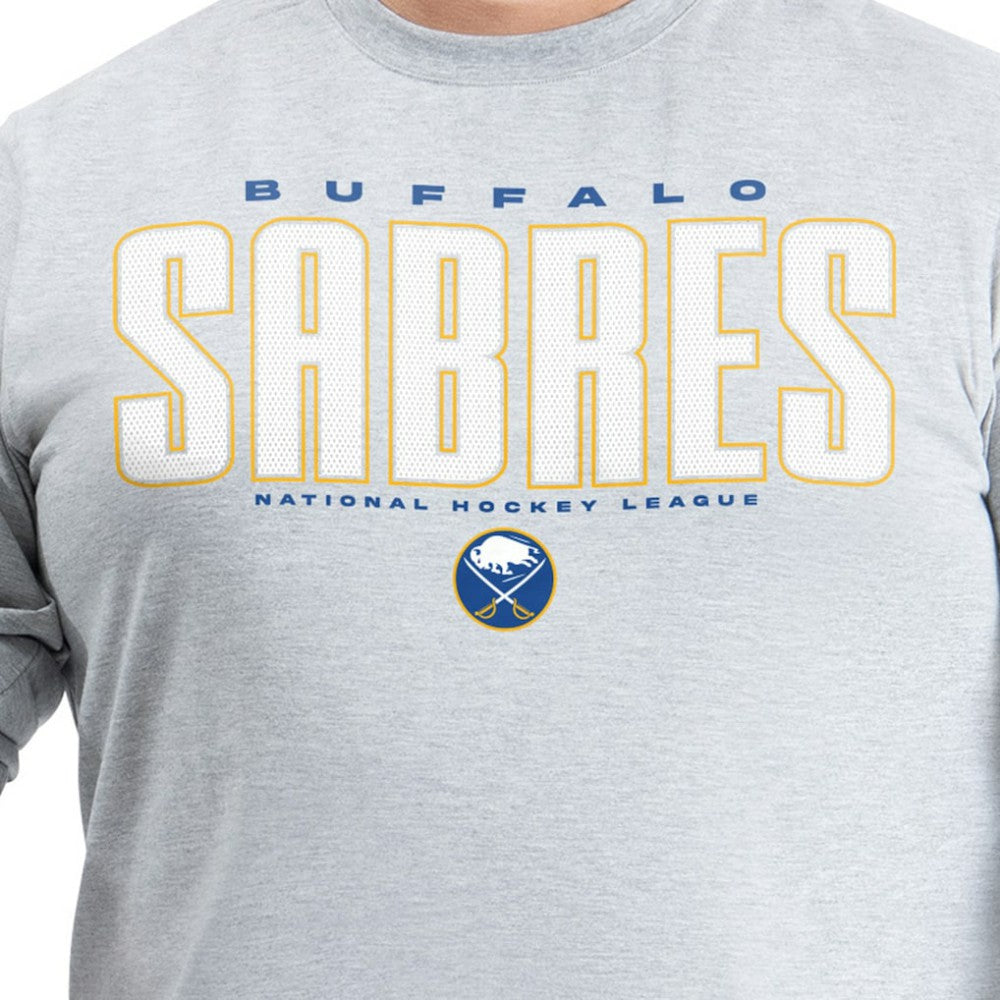 Buffalo Sabres G-III Sports by Carl Banks Adaptive Mesh Effect Long Sleeve T-Shirt - Gray - NHL