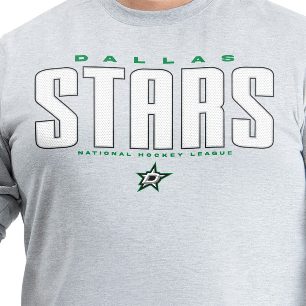 Dallas Stars G-III Sports by Carl Banks Adaptive Mesh Effect Long Sleeve T-Shirt - Gray - NHL