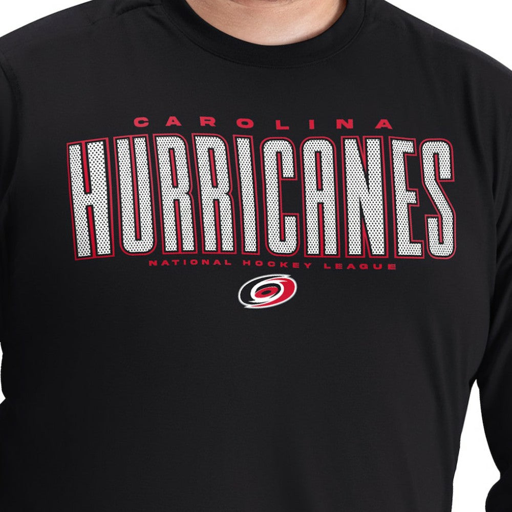 Carolina Hurricanes G-III Sports by Carl Banks Adaptive Mesh Effect Long Sleeve T-Shirt - Black - NHL