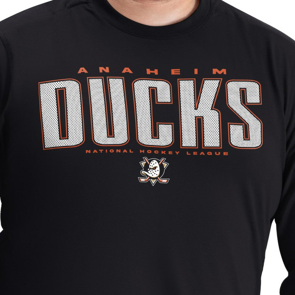 Anaheim Ducks G-III Sports by Carl Banks Adaptive Mesh Effect Long Sleeve T-Shirt - Black - NHL