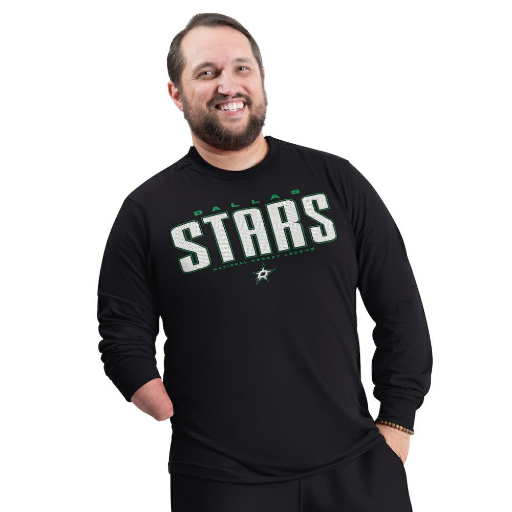 Dallas Stars G-III Sports by Carl Banks Adaptive Mesh Effect Long Sleeve T-Shirt - Black - NHL
