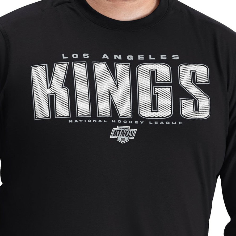 Los Angeles Kings G-III Sports by Carl Banks Adaptive Mesh Effect Long Sleeve T-Shirt - Black - NHL