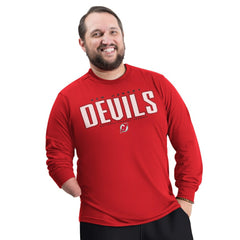 New Jersey Devils G-III Sports by Carl Banks Adaptive Mesh Effect Long Sleeve T-Shirt - Red - NHL