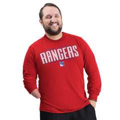 New York Rangers G-III Sports by Carl Banks Adaptive Mesh Effect Long Sleeve T-Shirt - Red - NHL