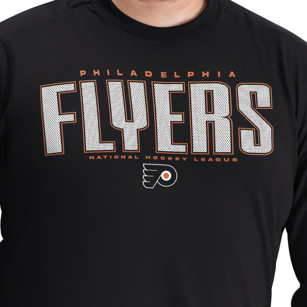 Philadelphia Flyers G-III Sports by Carl Banks Adaptive Mesh Effect Long Sleeve T-Shirt - Black - NHL