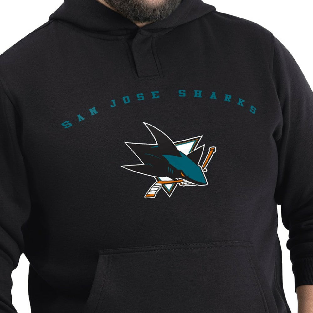 San Jose Sharks G-III Sports by Carl Banks Adaptive Classic Team Arc Fleece Hoodie - Black - NHL