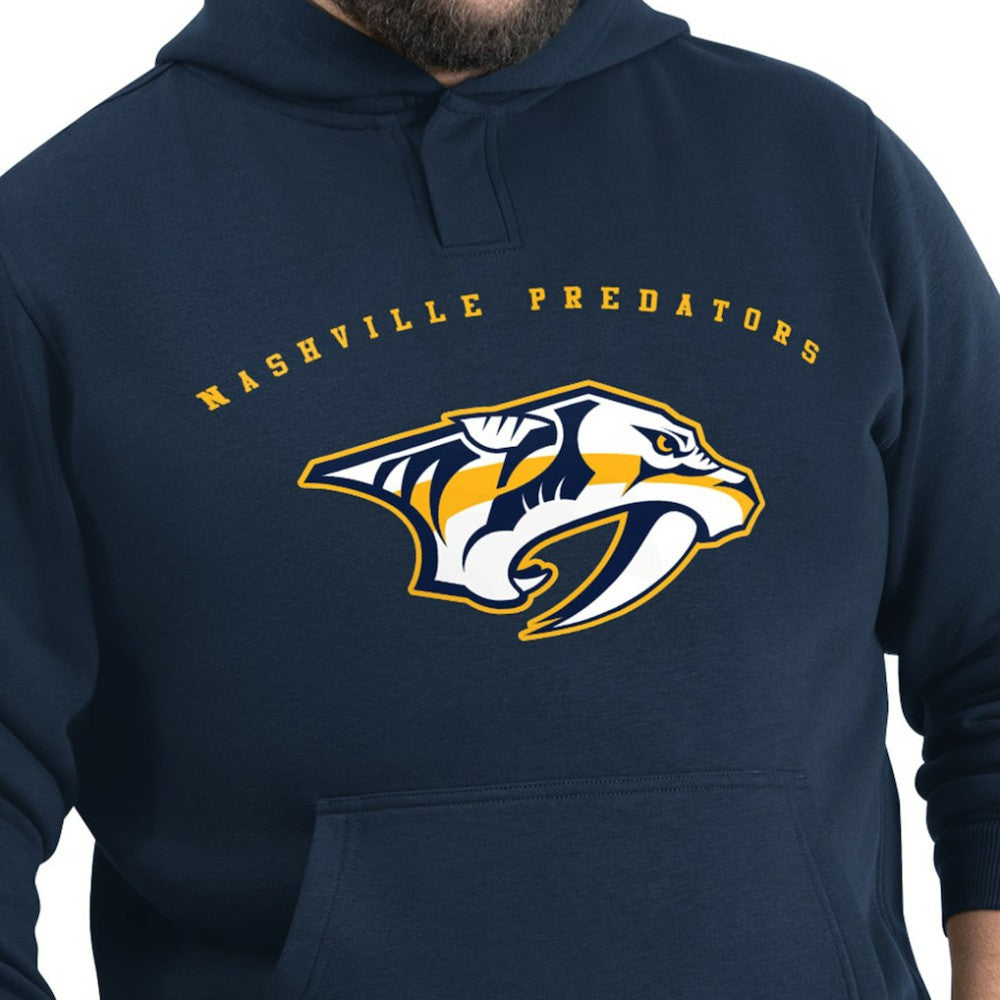 Nashville Predators G-III Sports by Carl Banks Adaptive Classic Team Arc Fleece Hoodie - Navy - NHL