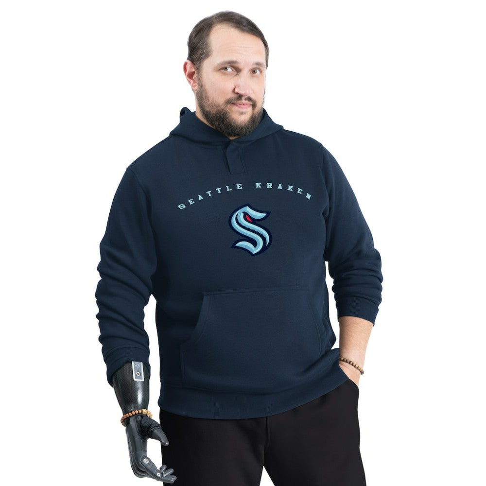 Seattle Kraken G-III Sports by Carl Banks Adaptive Classic Team Arc Fleece Hoodie - Deep Sea Blue - NHL