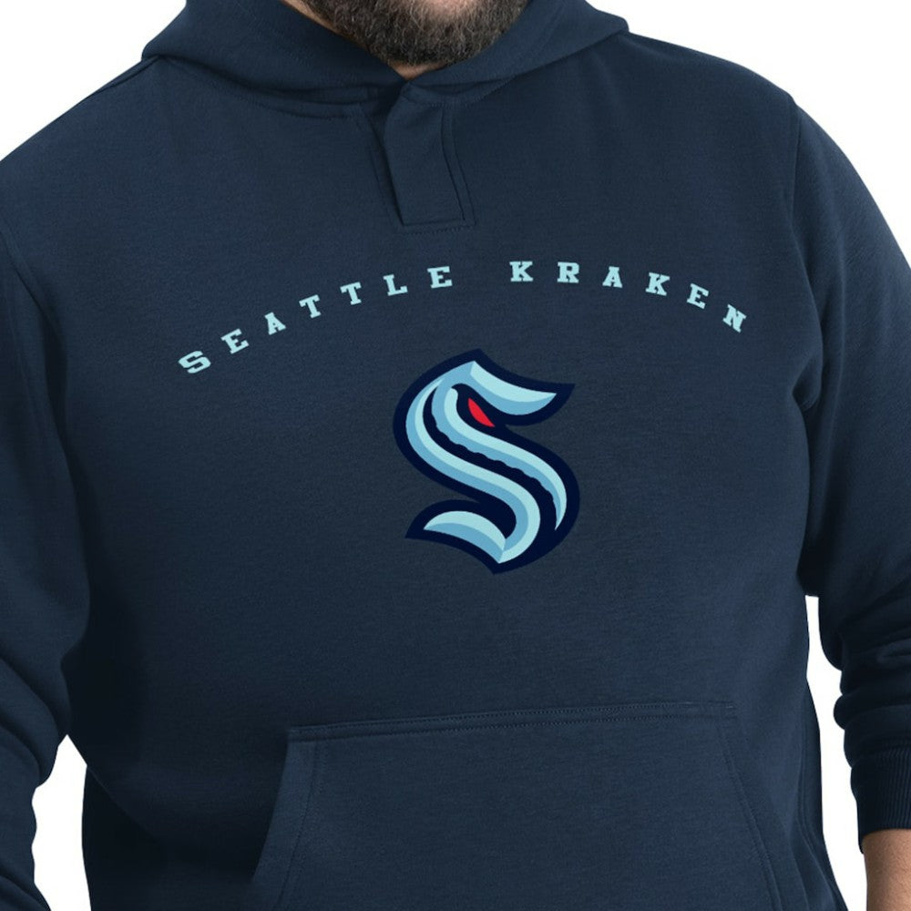 Seattle Kraken G-III Sports by Carl Banks Adaptive Classic Team Arc Fleece Hoodie - Deep Sea Blue - NHL