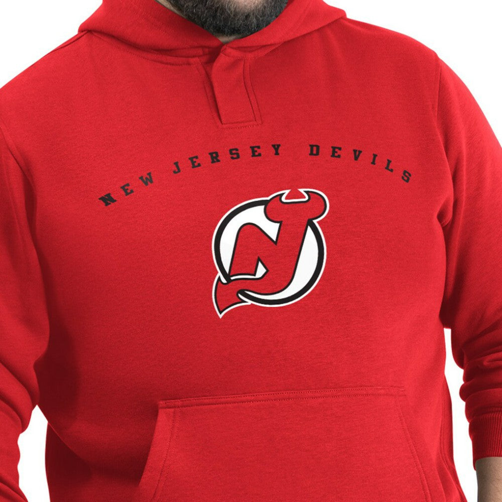 New Jersey Devils G-III Sports by Carl Banks Adaptive Classic Team Arc Fleece Hoodie - Red - NHL
