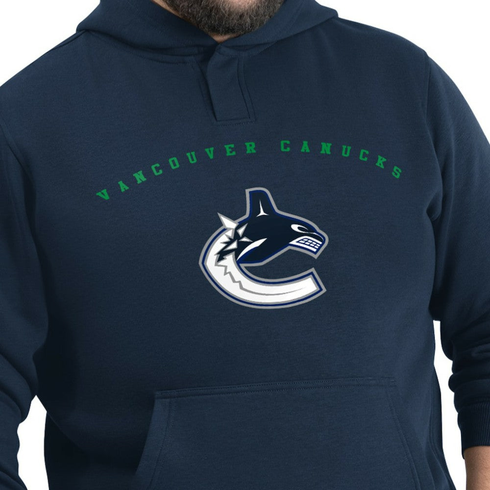 Vancouver Canucks G-III Sports by Carl Banks Adaptive Classic Team Arc Fleece Hoodie - Navy - NHL