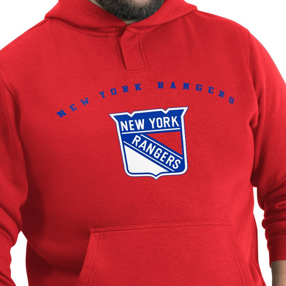 New York Rangers G-III Sports by Carl Banks Adaptive Classic Team Arc Fleece Hoodie - Red - NHL