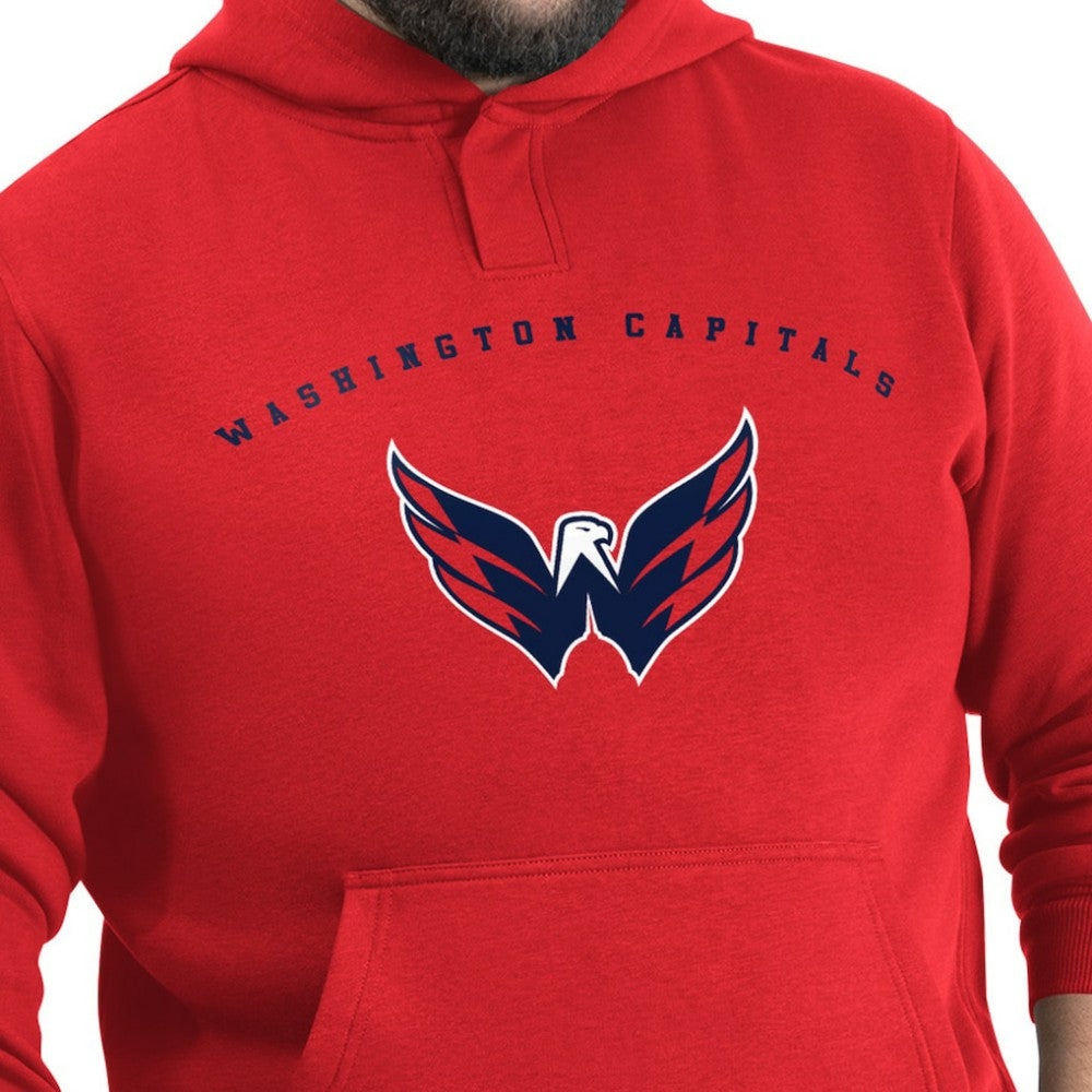 Washington Capitals G-III Sports by Carl Banks Adaptive Classic Team Arc Fleece Hoodie - Red - NHL