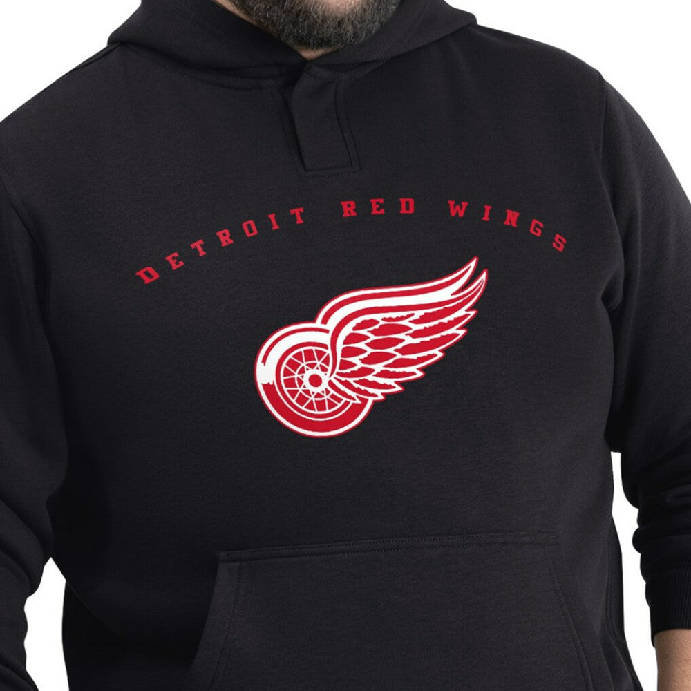 Detroit Red Wings G-III Sports by Carl Banks Adaptive Classic Team Arc Fleece Hoodie - Black - NHL