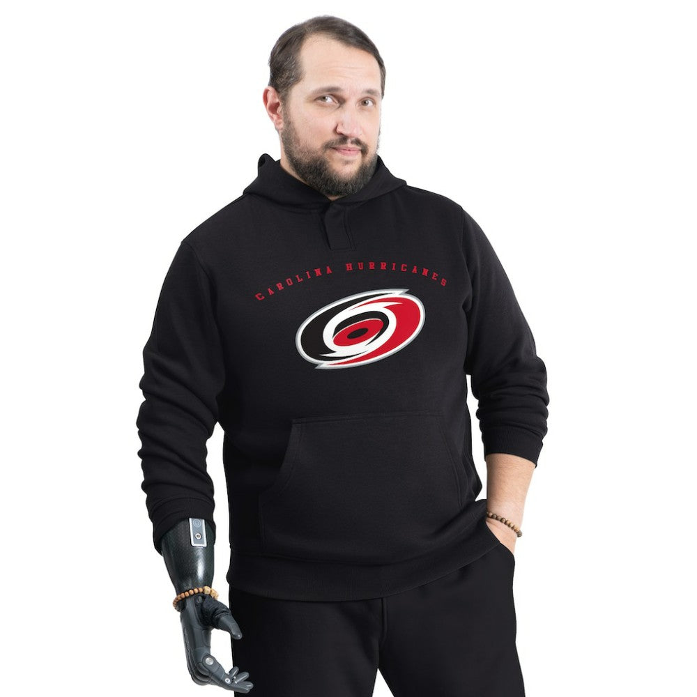 Carolina Hurricanes G-III Sports by Carl Banks Adaptive Classic Team Arc Fleece Hoodie - Black - NHL