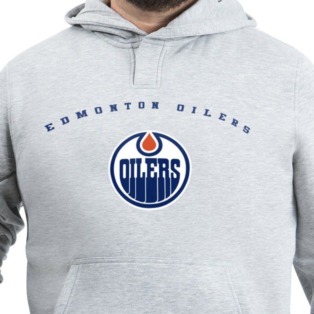 Edmonton Oilers G-III Sports by Carl Banks Adaptive Classic Team Arc Fleece Hoodie - Gray - NHL