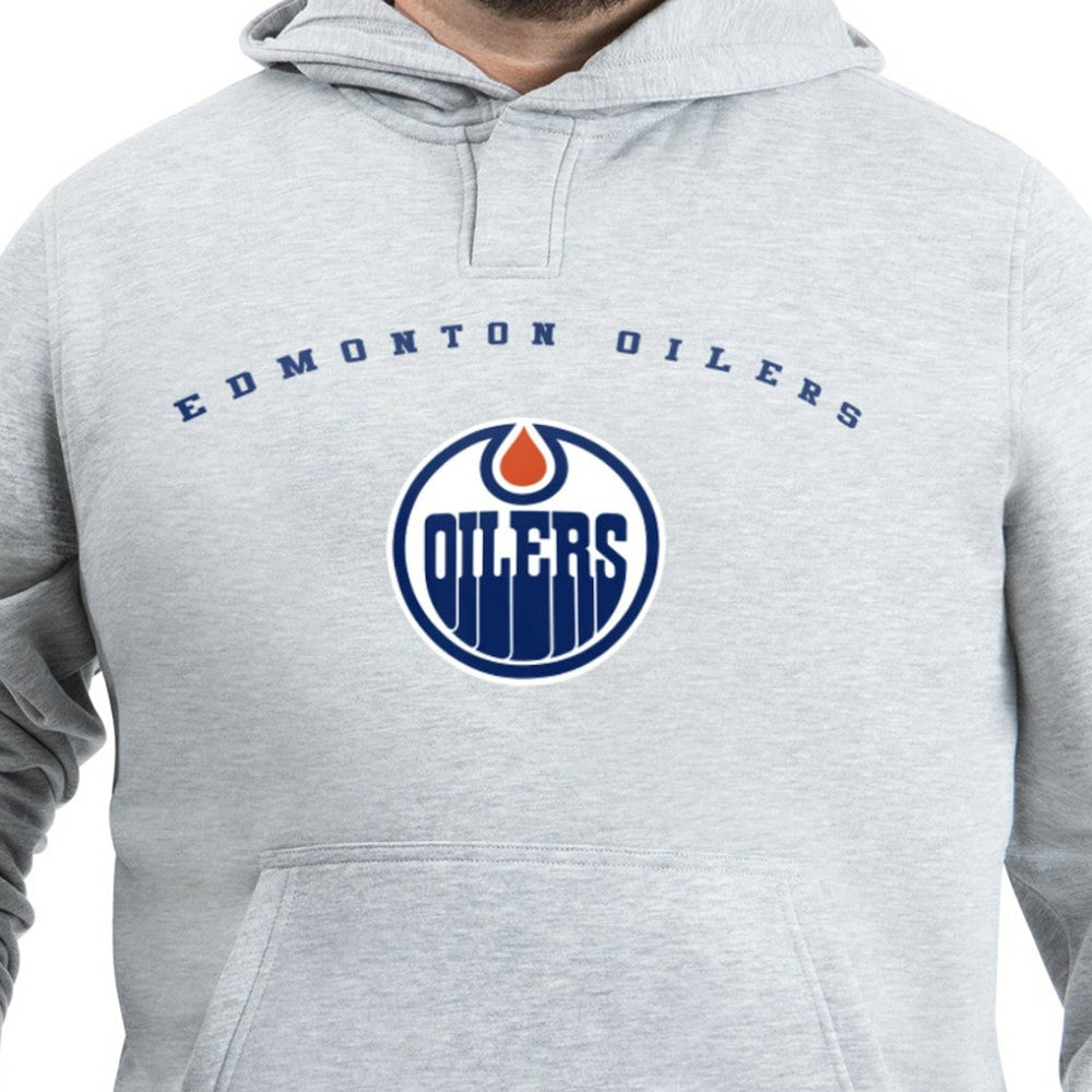 Edmonton Oilers G-III Sports by Carl Banks Adaptive Classic Team Arc Fleece Hoodie - Gray - NHL