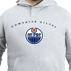 Edmonton Oilers G-III Sports by Carl Banks Adaptive Classic Team Arc Fleece Hoodie - Gray - NHL