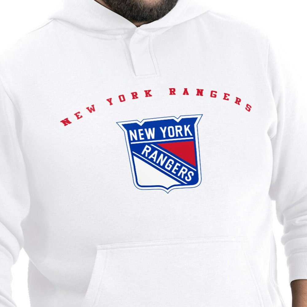 New York Rangers G-III Sports by Carl Banks Adaptive Classic Team Arc Fleece Hoodie - White - NHL