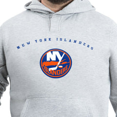 New York Islanders G-III Sports by Carl Banks Adaptive Classic Team Arc Fleece Hoodie - Gray - NHL