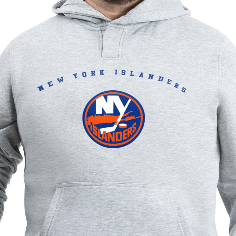 New York Islanders G-III Sports by Carl Banks Adaptive Classic Team Arc Fleece Hoodie - Gray - NHL