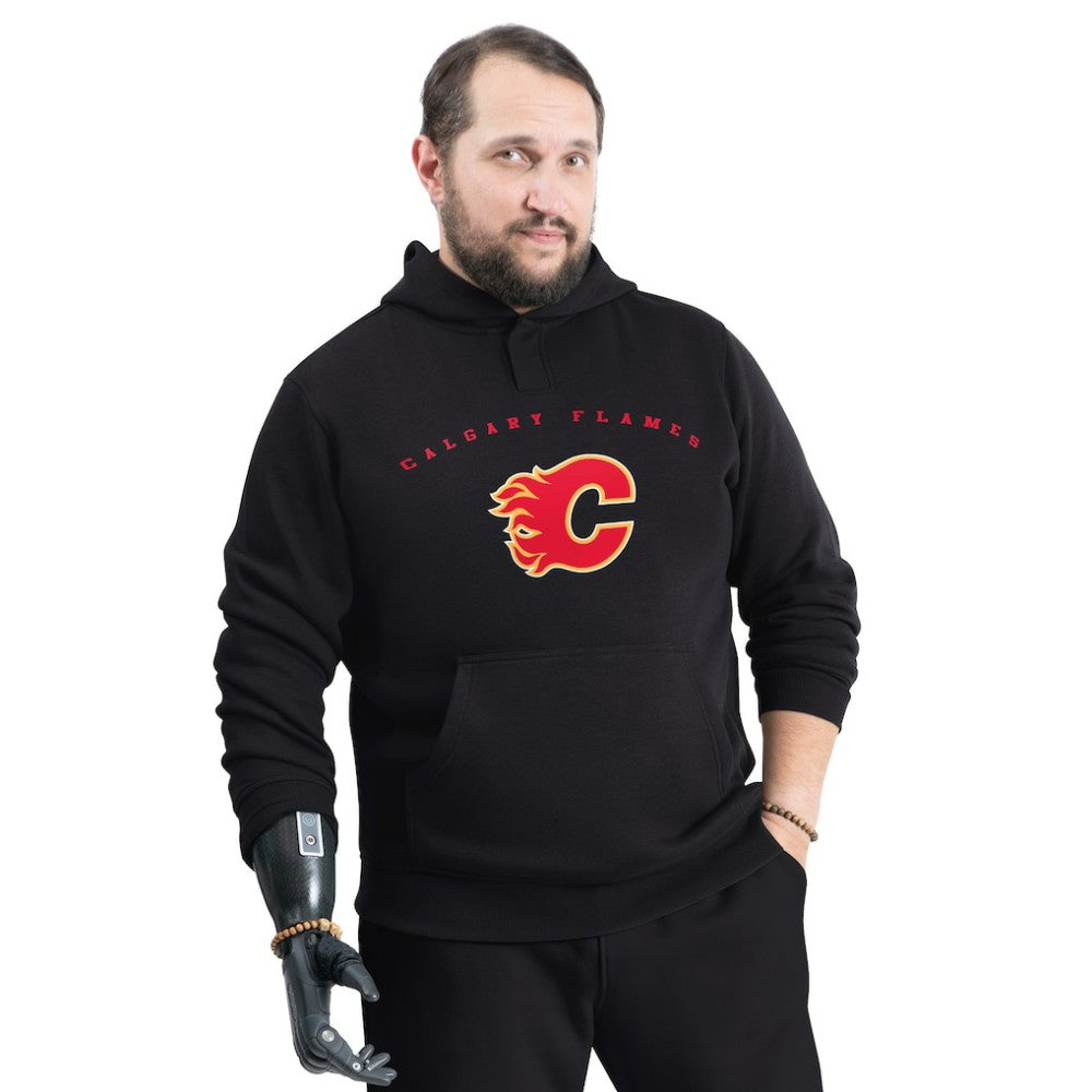 Calgary Flames G-III Sports by Carl Banks Adaptive Classic Team Arc Fleece Hoodie - Black - NHL