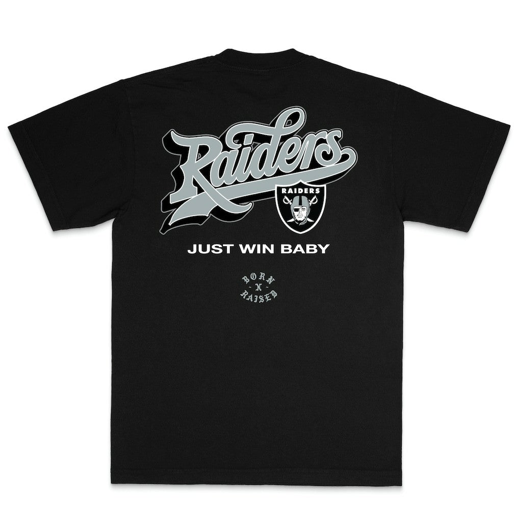 Las Vegas Raiders Born x Raised Unisex Pro Script T-Shirt Black | NFL