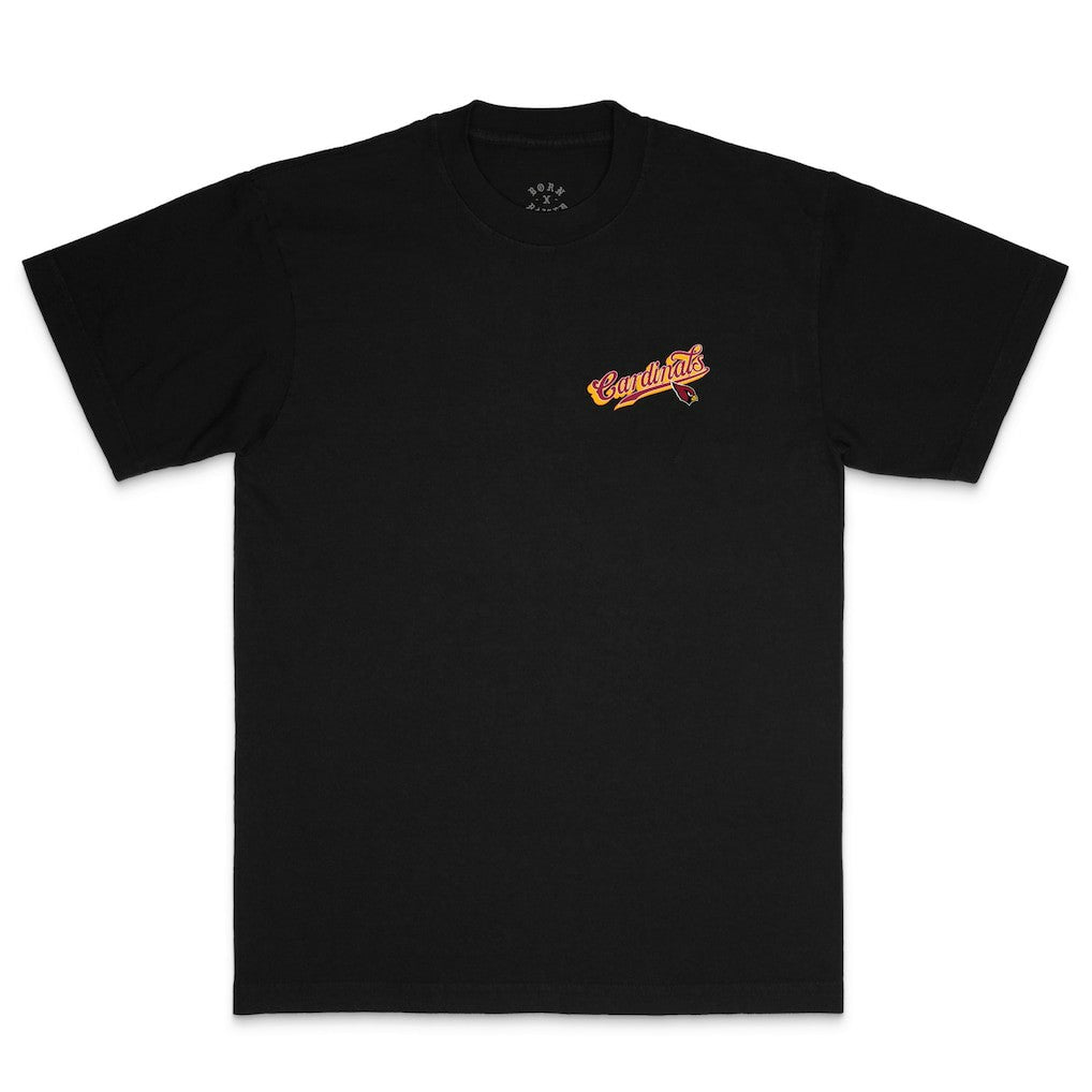 Arizona Cardinals Born x Raised Unisex Pro Script T-Shirt Black | NFL