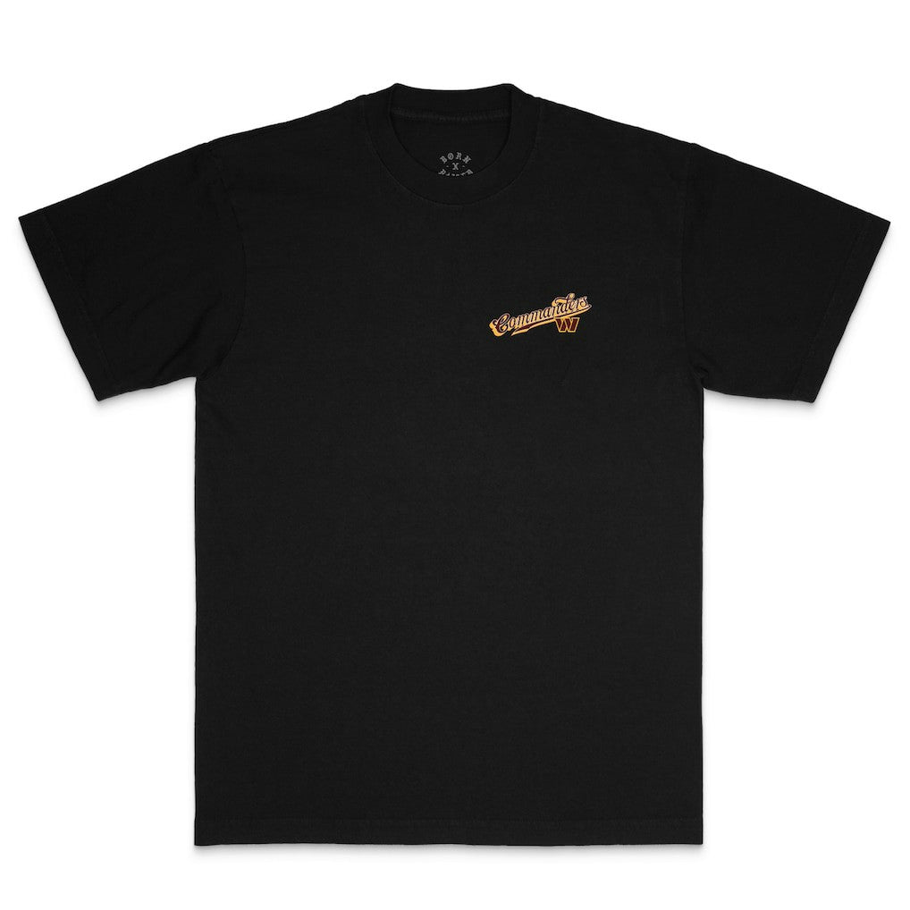 Washington Commanders Born x Raised Unisex Pro Script T-Shirt Black | NFL