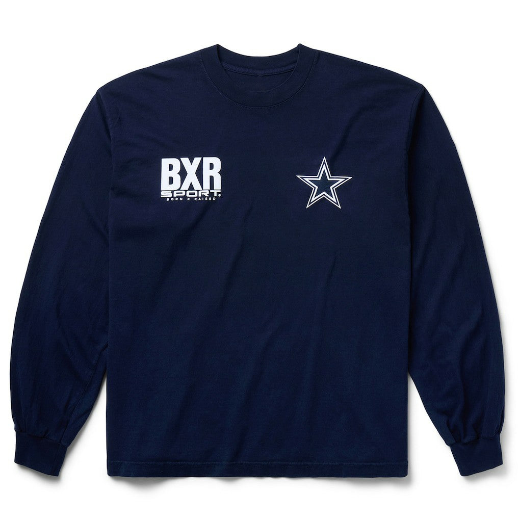 Dallas Cowboys Born x Raised Unisex Long Sleeve Local T-Shirt Navy | NFL