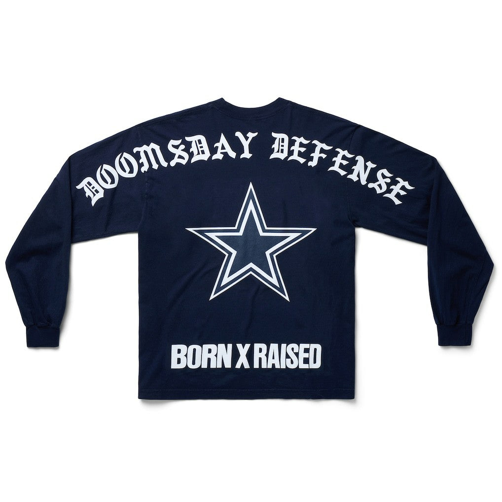 Dallas Cowboys Born x Raised Unisex Long Sleeve Local T-Shirt Navy | NFL