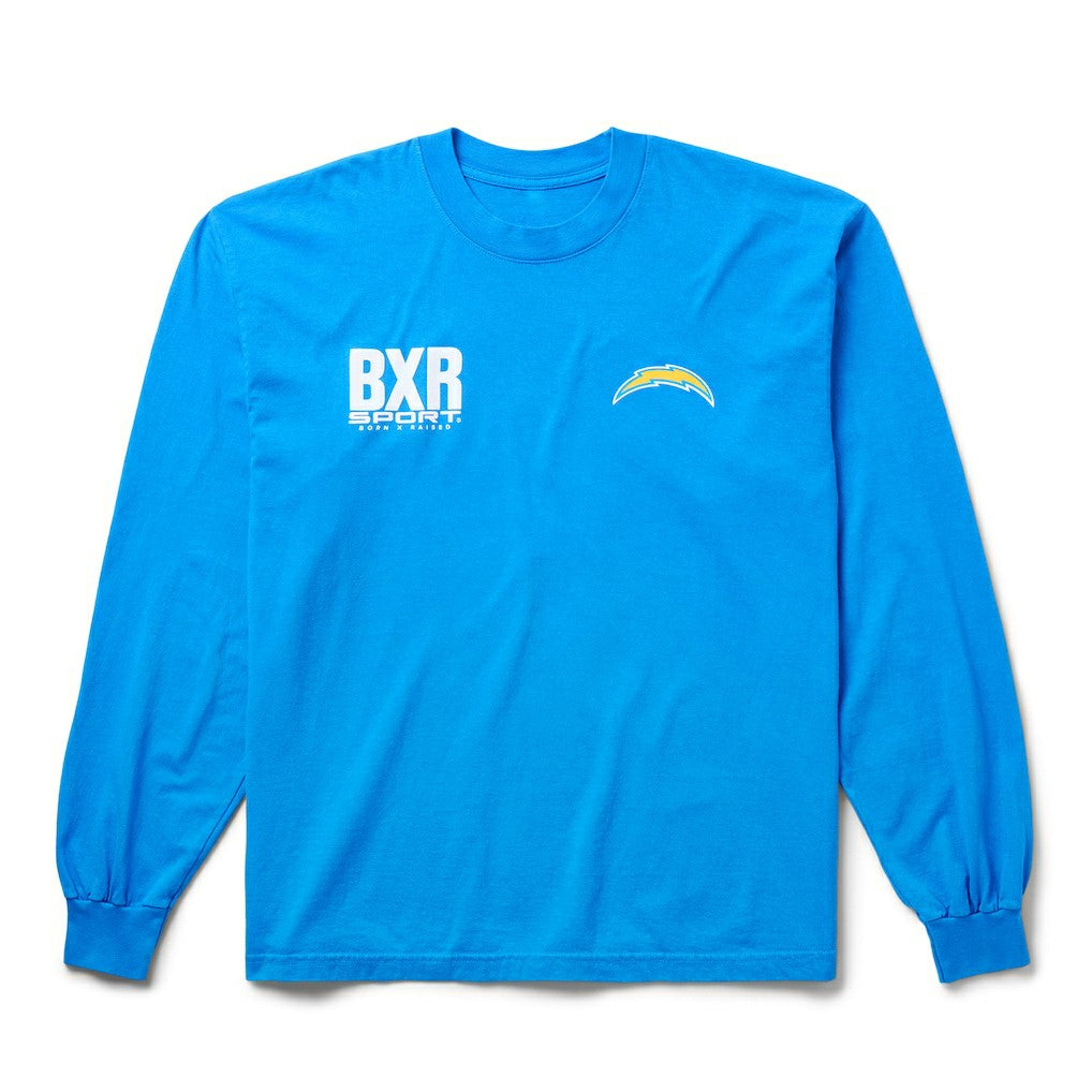 Los Angeles Chargers Born x Raised Unisex Long Sleeve Local T-Shirt Powder Blue | NFL