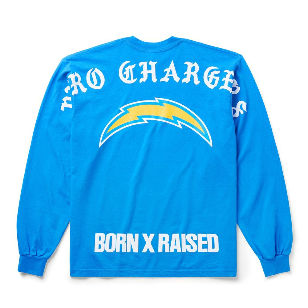 Los Angeles Chargers Born x Raised Unisex Long Sleeve Local T-Shirt Powder Blue | NFL