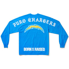 Los Angeles Chargers Born x Raised Unisex Long Sleeve Local T-Shirt Powder Blue | NFL