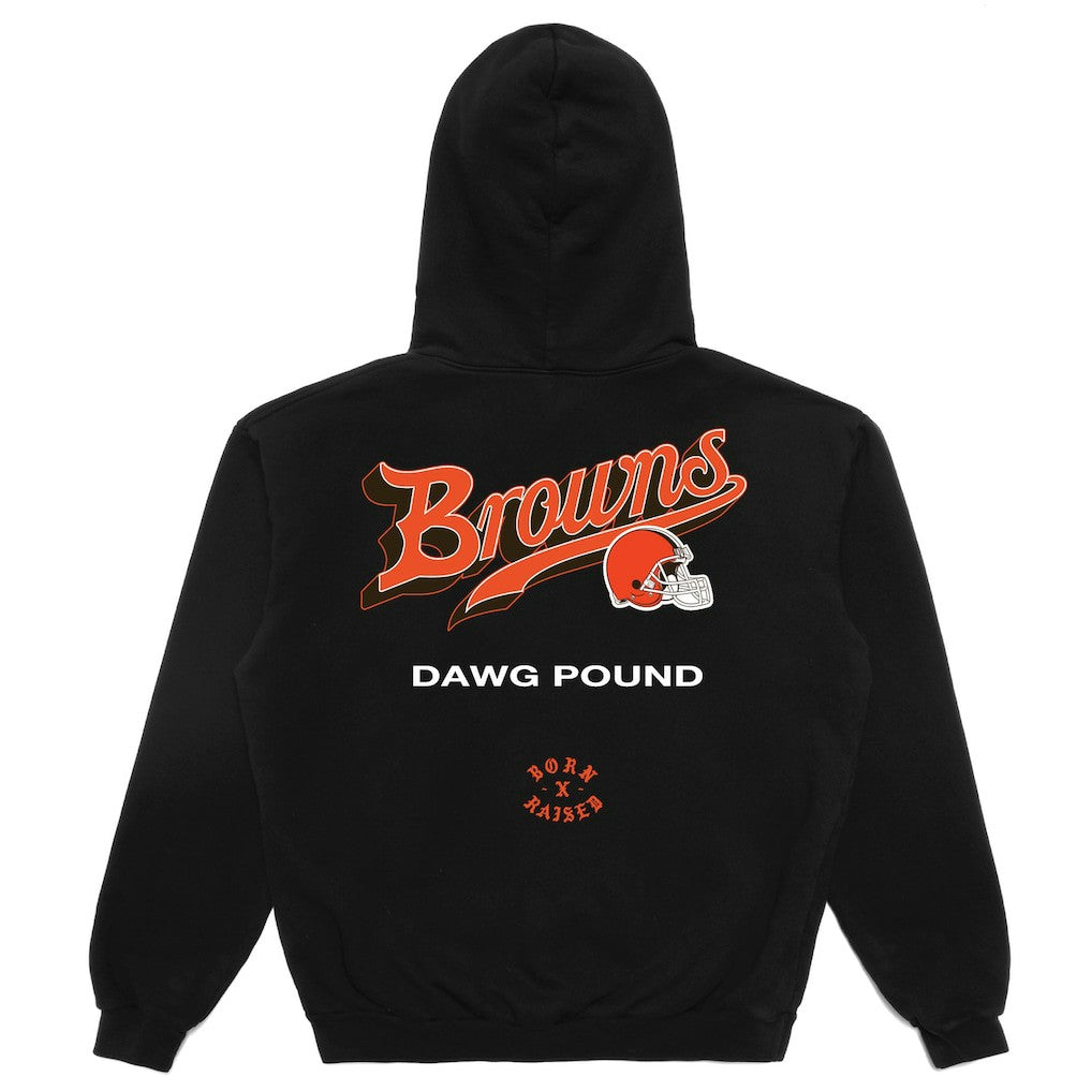 Cleveland Browns Born x Raised Unisex Pro Script Hoodie Black | NFL