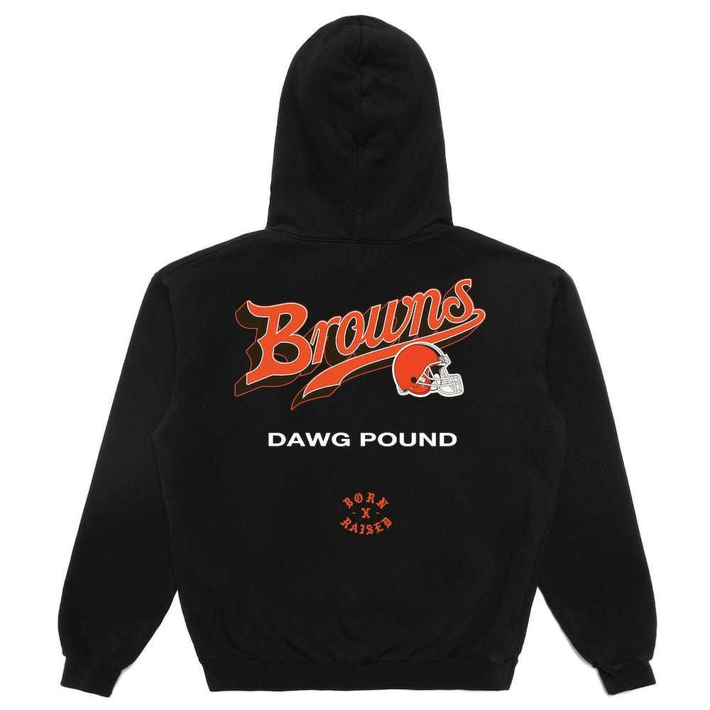 Cleveland Browns Born x Raised Unisex Pro Script Hoodie Black | NFL